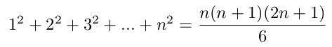 Formule de la série des carrés