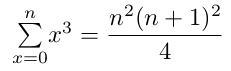 Formule de la série des cubes